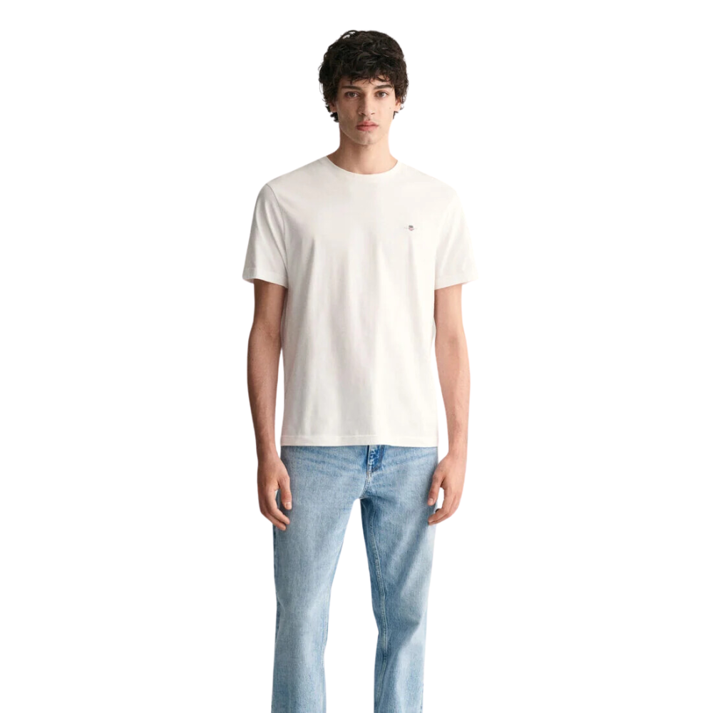GANT Reg Shield SS T-Shirt - White