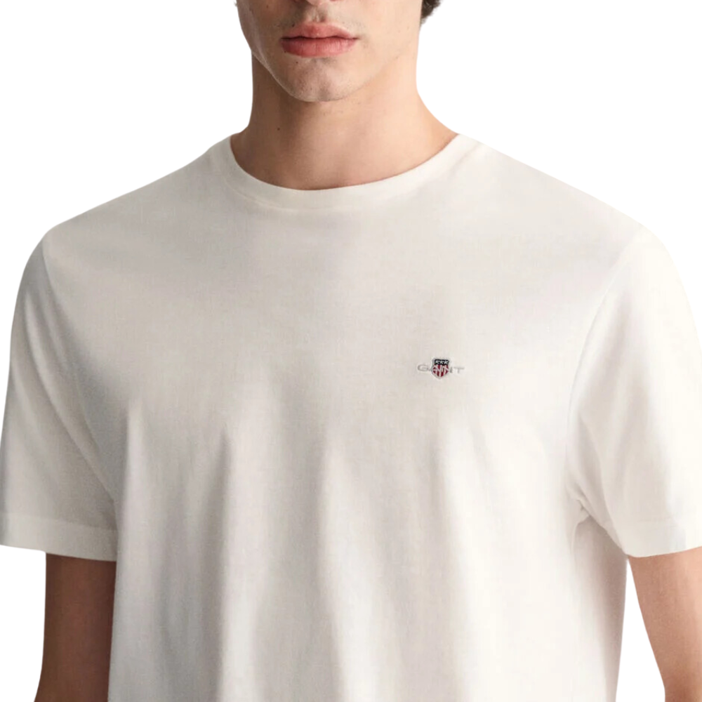 GANT Reg Shield SS T-Shirt - White