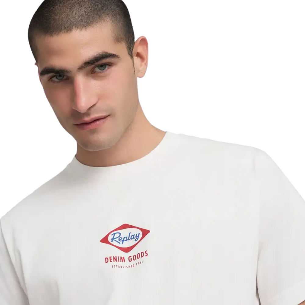 Replay Denim Goods Diamond Tee - Natural White
