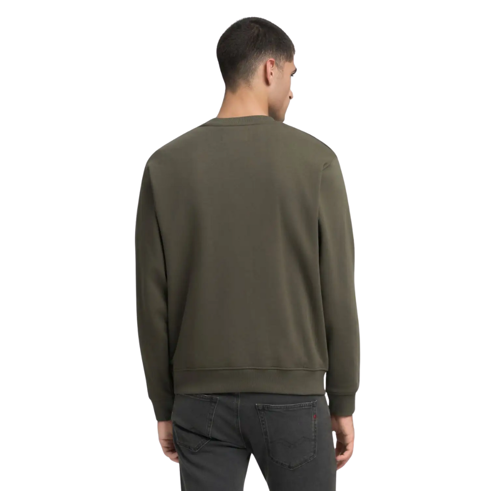 Replay Premium Basics Sweat - Mud Green