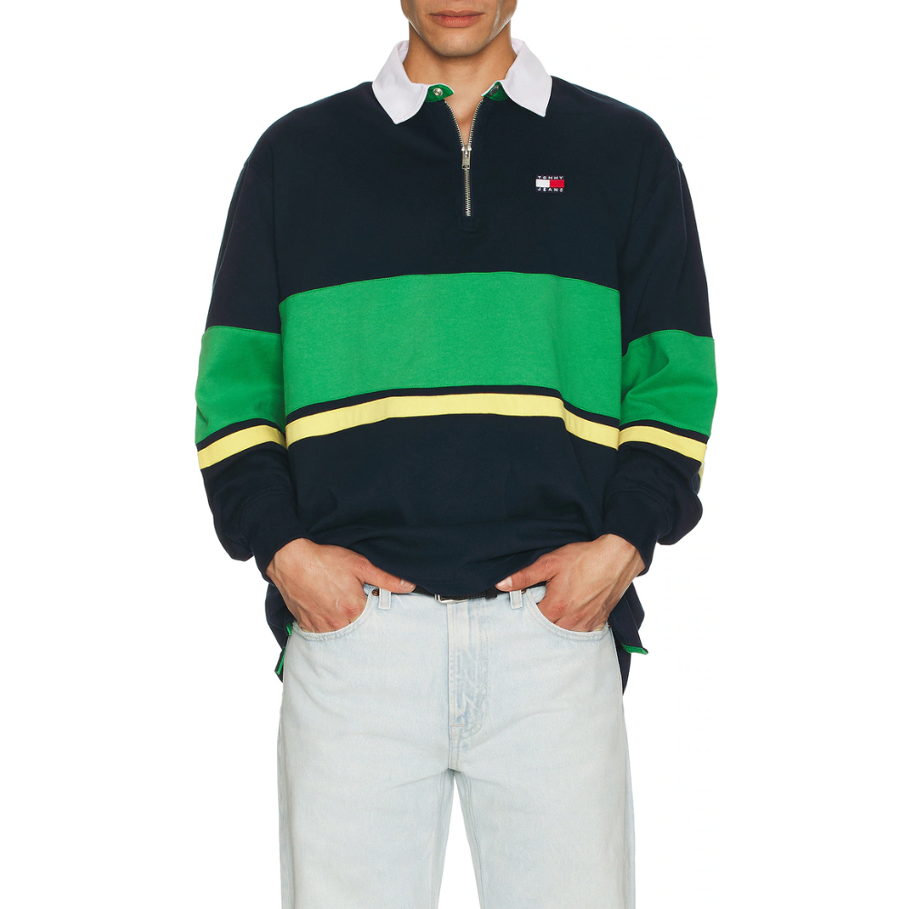 TJM RLX Colour-Block Rugby - Dark Night Navy