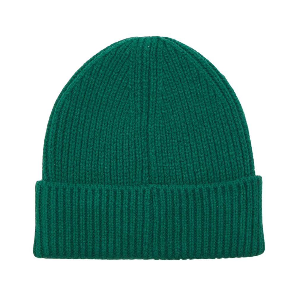 The North Face Logo Box Cuffed Beanie - Evergreen