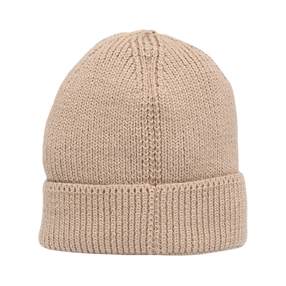 The North Face Logo Box Cuffed Beanie - Mushroom Grey
