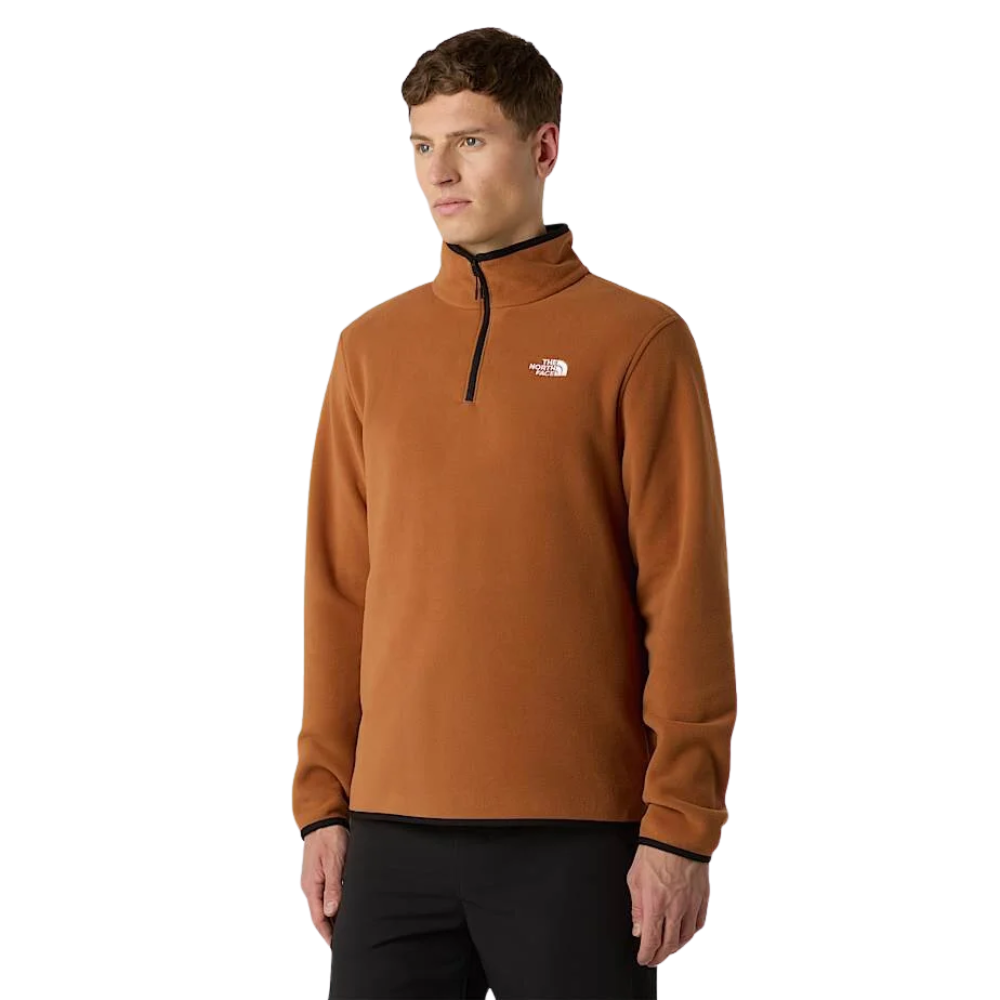 The North Face M Glacier Fleece 1/4 Zip - Burnt Umber