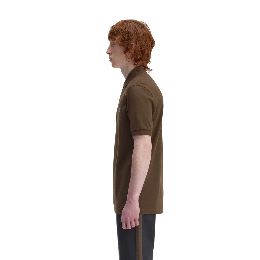 The Fred Perry Polo Shirt - Burnt Tobacco/Stockport Blue