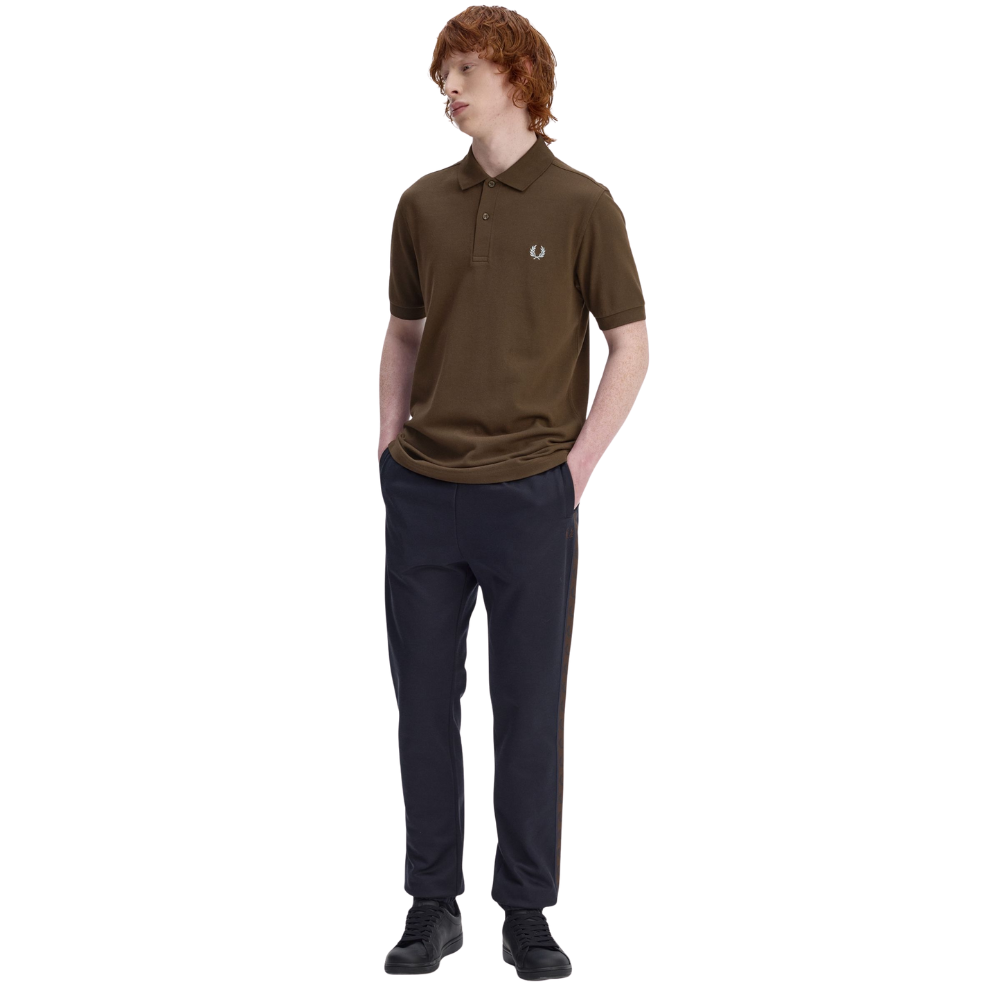 The Fred Perry Polo Shirt - Burnt Tobacco/Stockport Blue