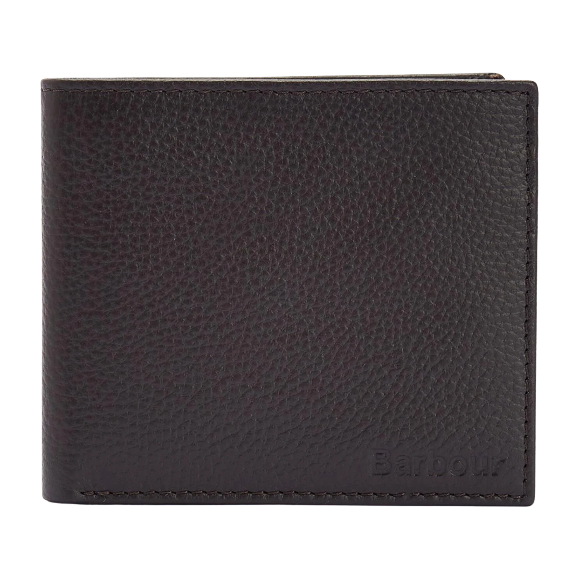 Barbour Amble Leather Billfold Wallet - Dark Brown