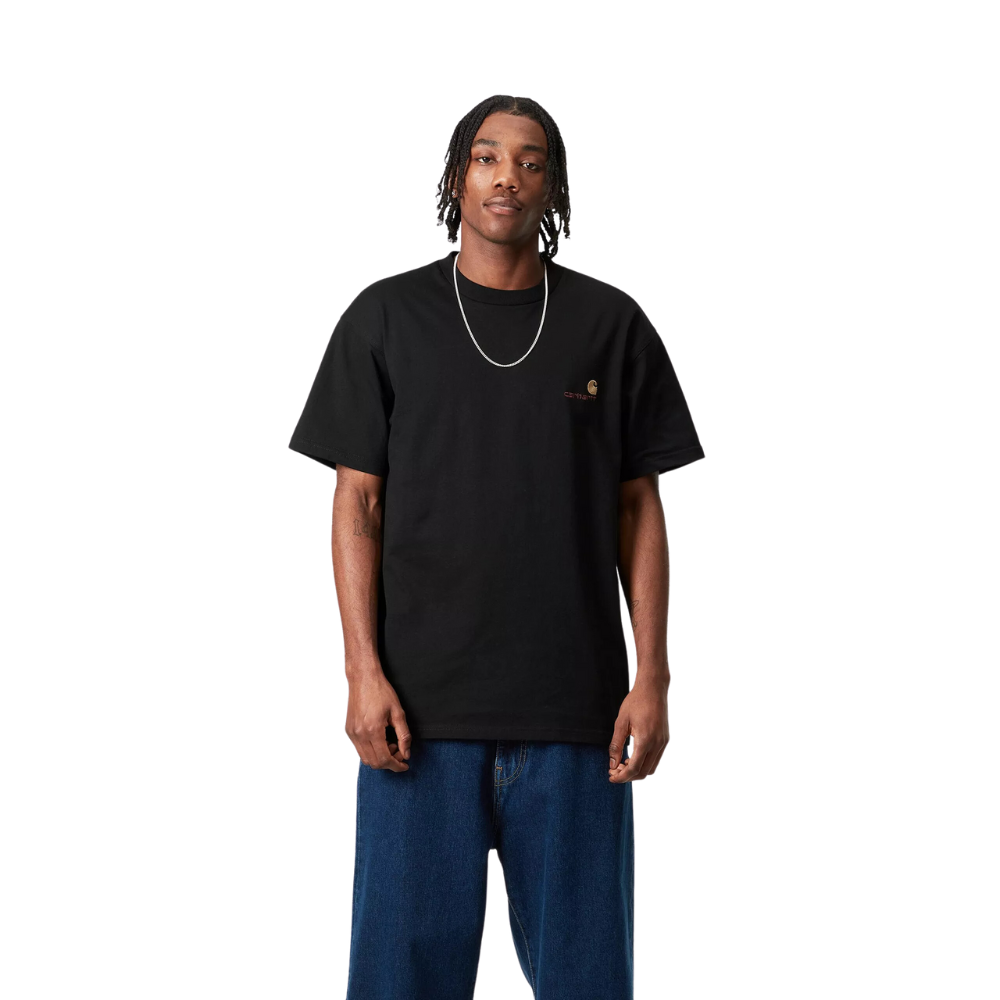 Carhartt WIP S/S American Script T-Shirt - Black