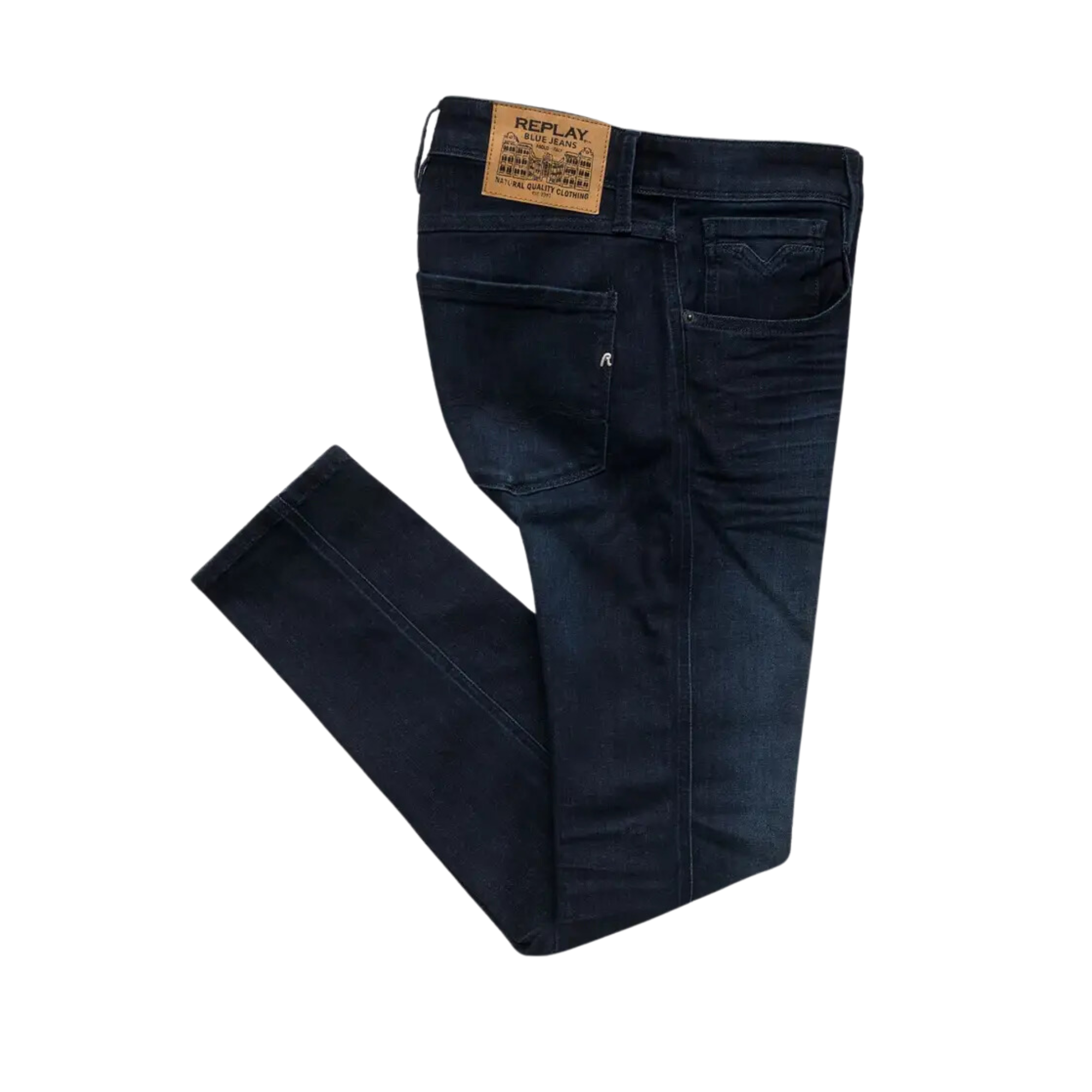 ANBASS Slim Power Stretch 99 Denim - Dark Blue