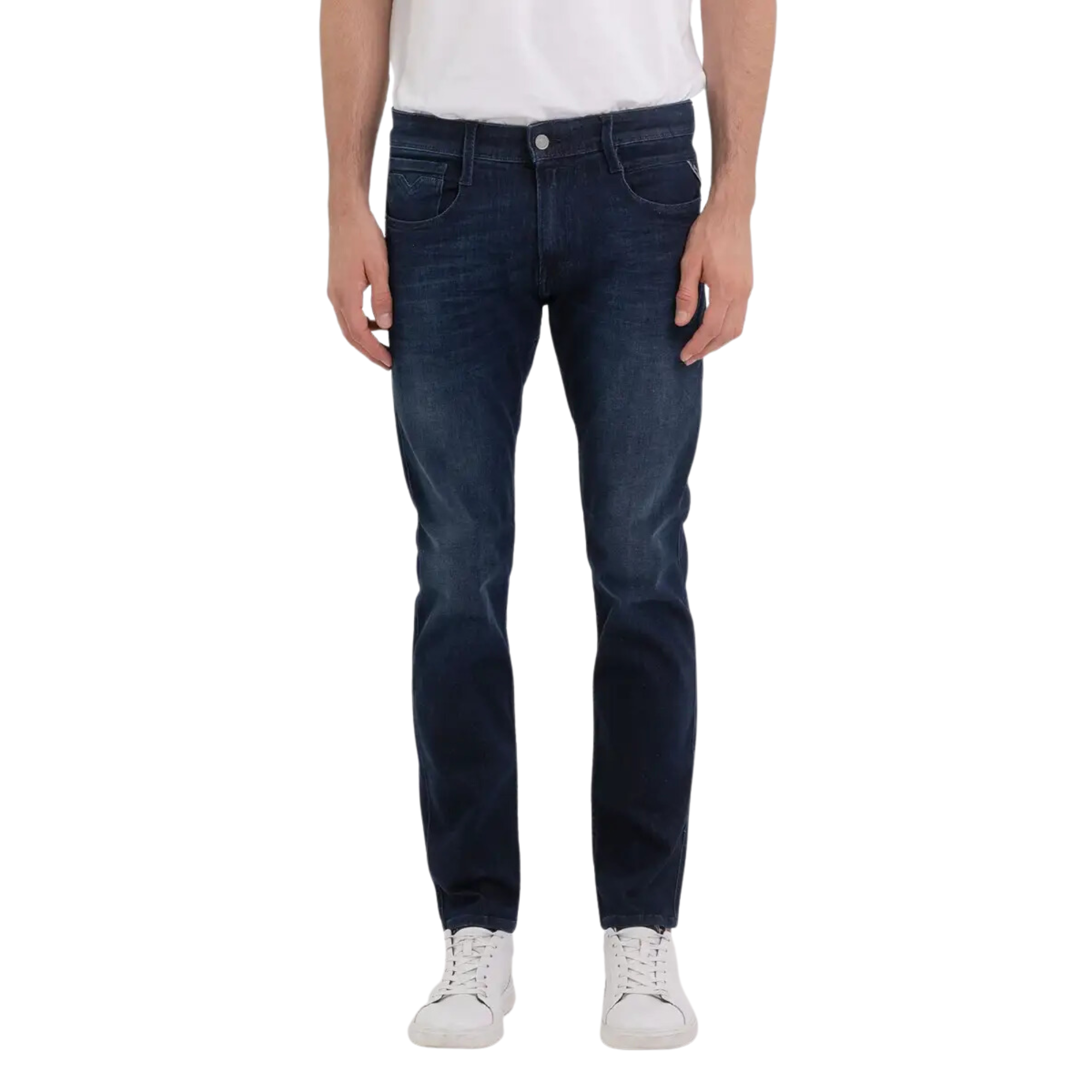 ANBASS Slim Power Stretch 99 Denim - Dark Blue