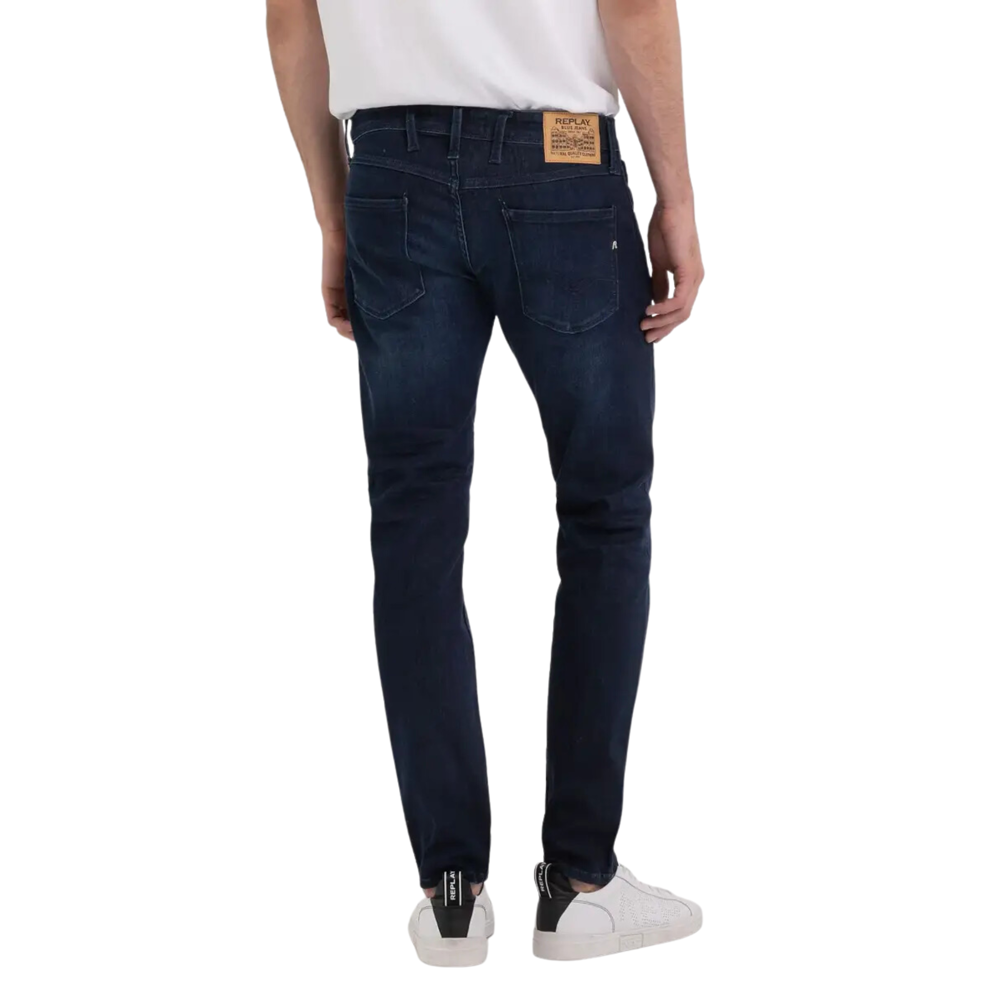 ANBASS Slim Power Stretch 99 Denim - Dark Blue