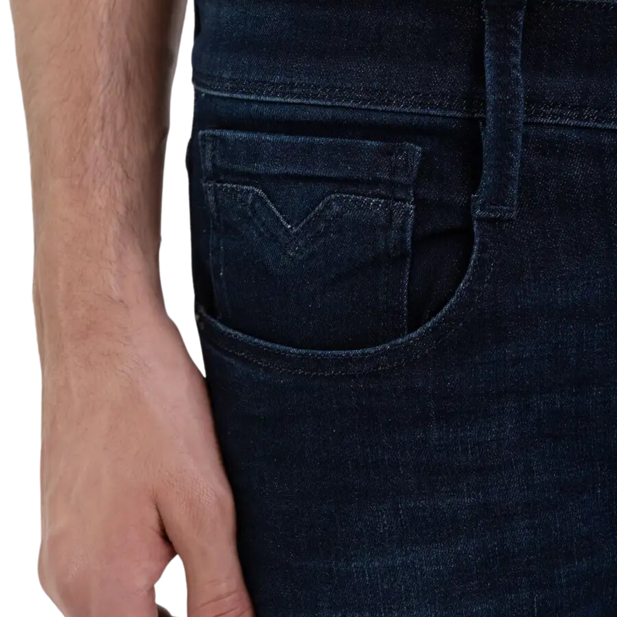 ANBASS Slim Power Stretch 99 Denim - Dark Blue