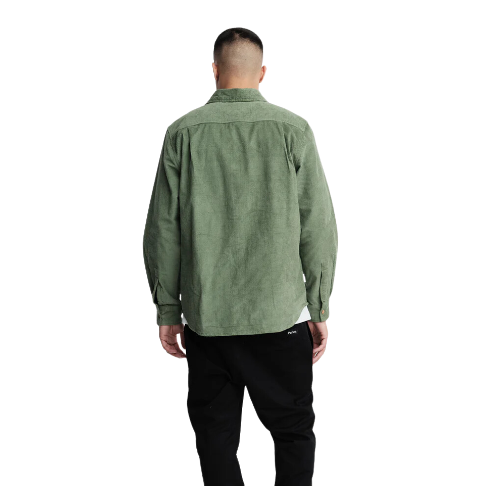 Ayr Cord Shirt - Olive Green