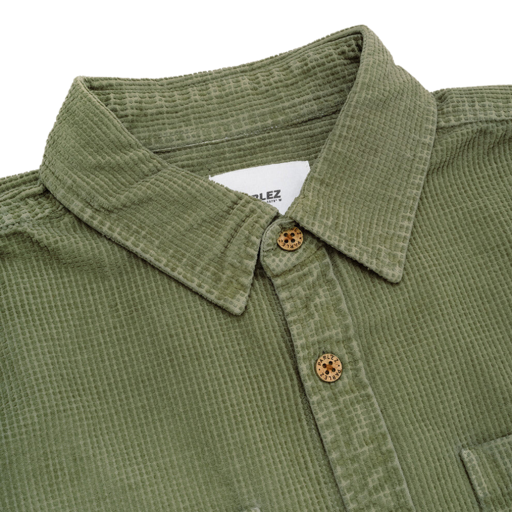 Ayr Cord Shirt - Olive Green