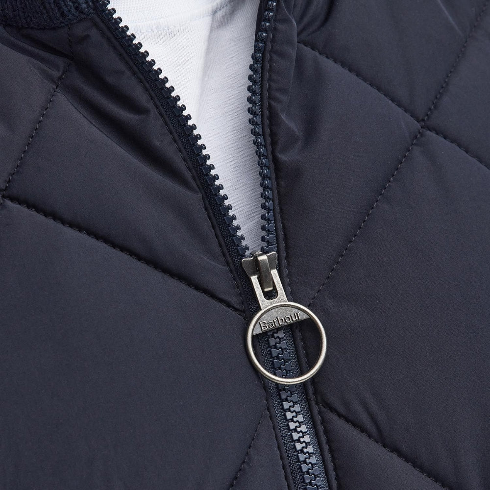 Barbour Newland Zip Through Knitted Jumper - Navy