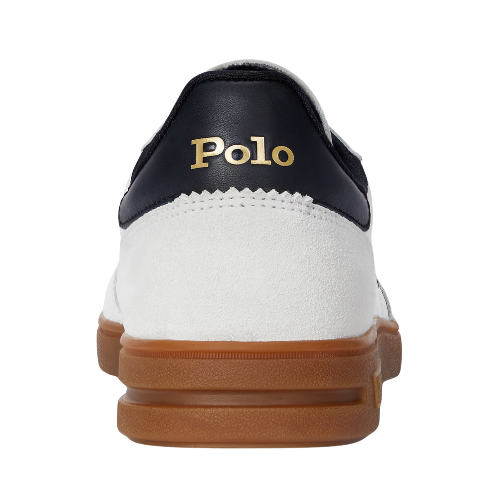 Ralph Lauren Bedford Leather Trainer - White/Black