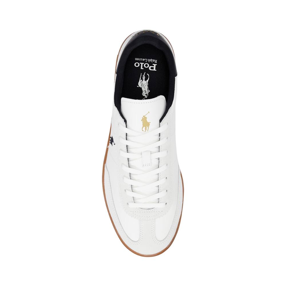 Ralph Lauren Bedford Leather Trainer - White/Black