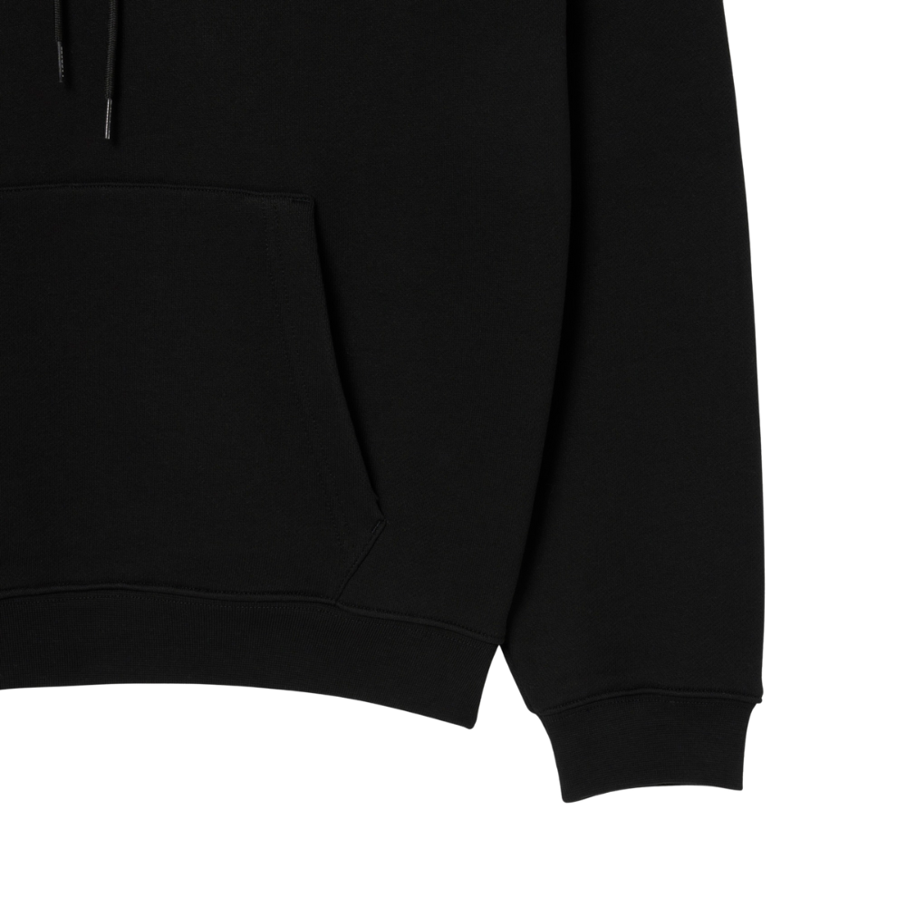 Lacoste Loose Fit Print Hoodie - Black