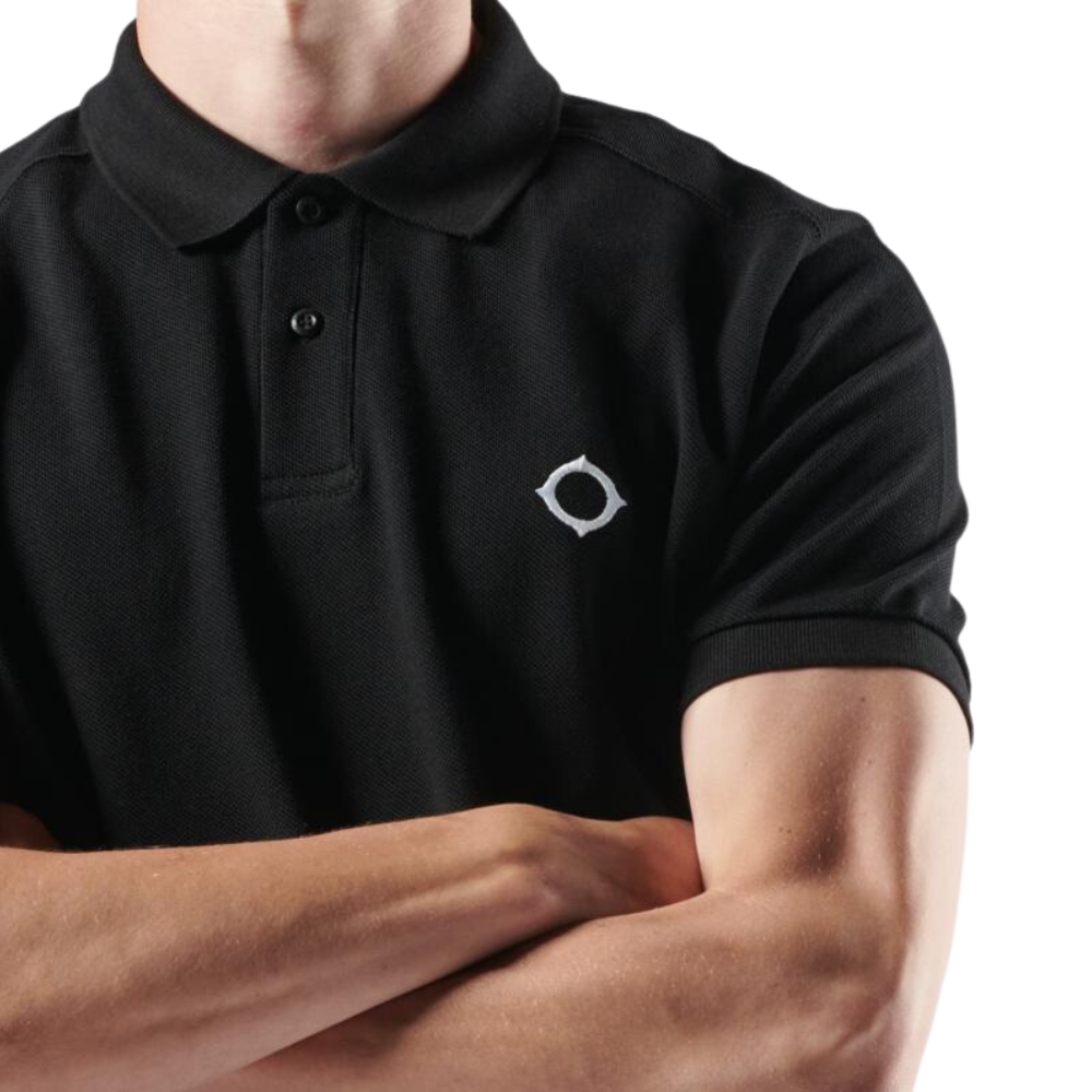 MA.STRUM SS Pique Polo - Jet Black
