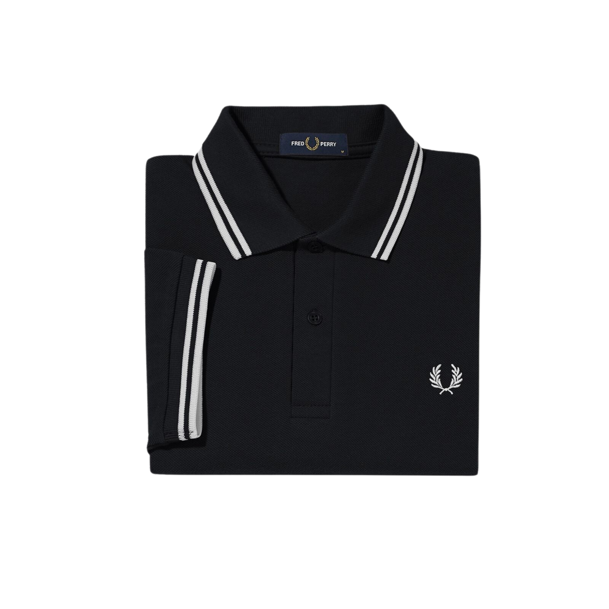 Fred Perry M3600 Twin Tipped Polo - Black/White