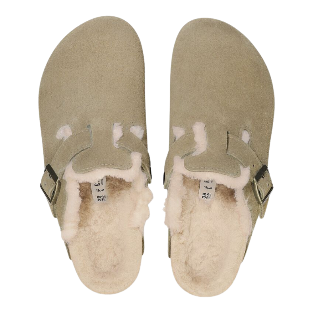 Boston Shearling Suede Leather - Fur Taupe