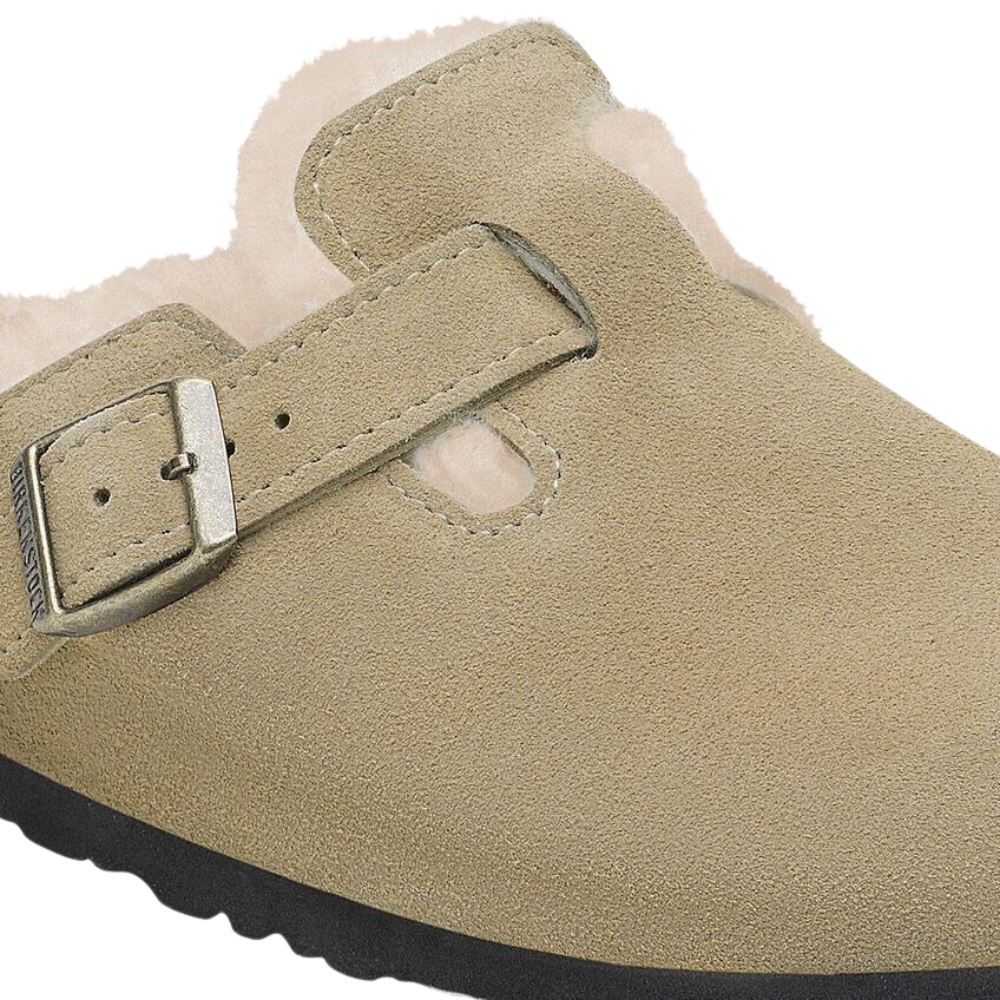 Boston Shearling Suede Leather - Fur Taupe