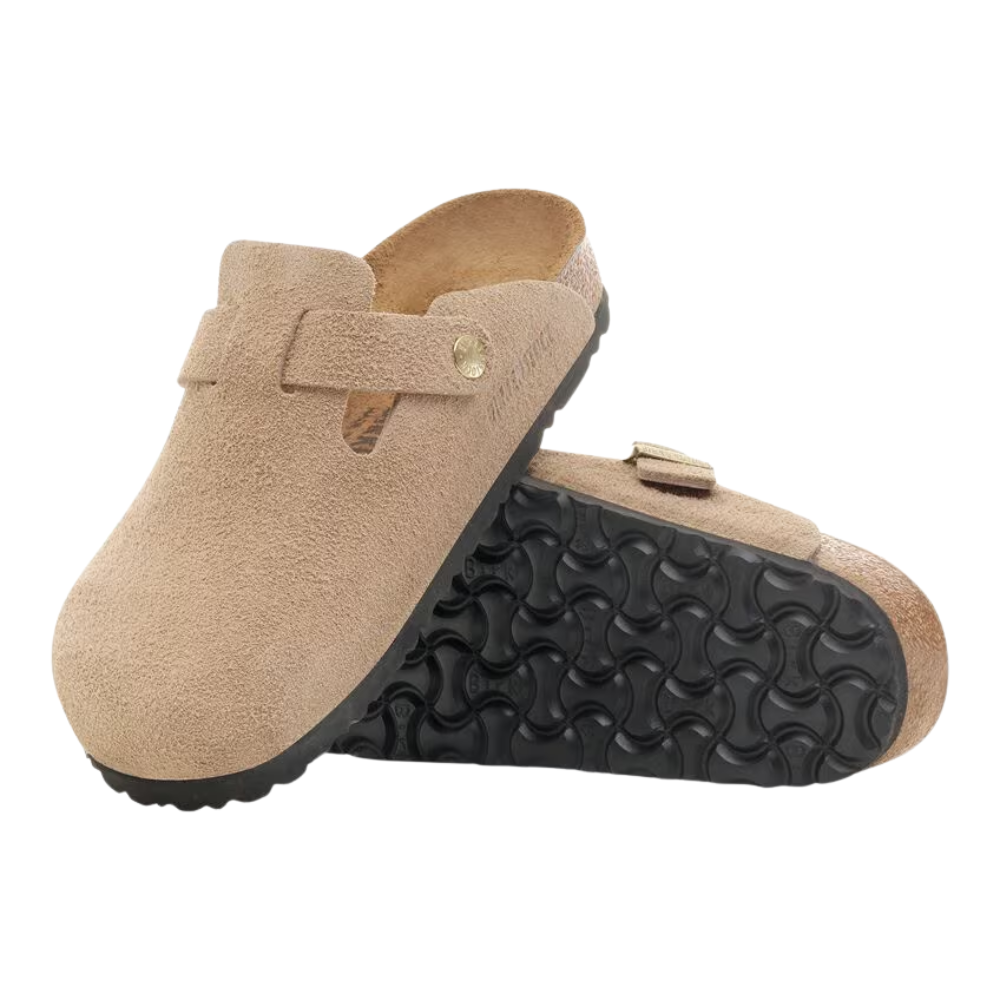 Birkenstock Boston Suede Leather Clog - Sandcastle