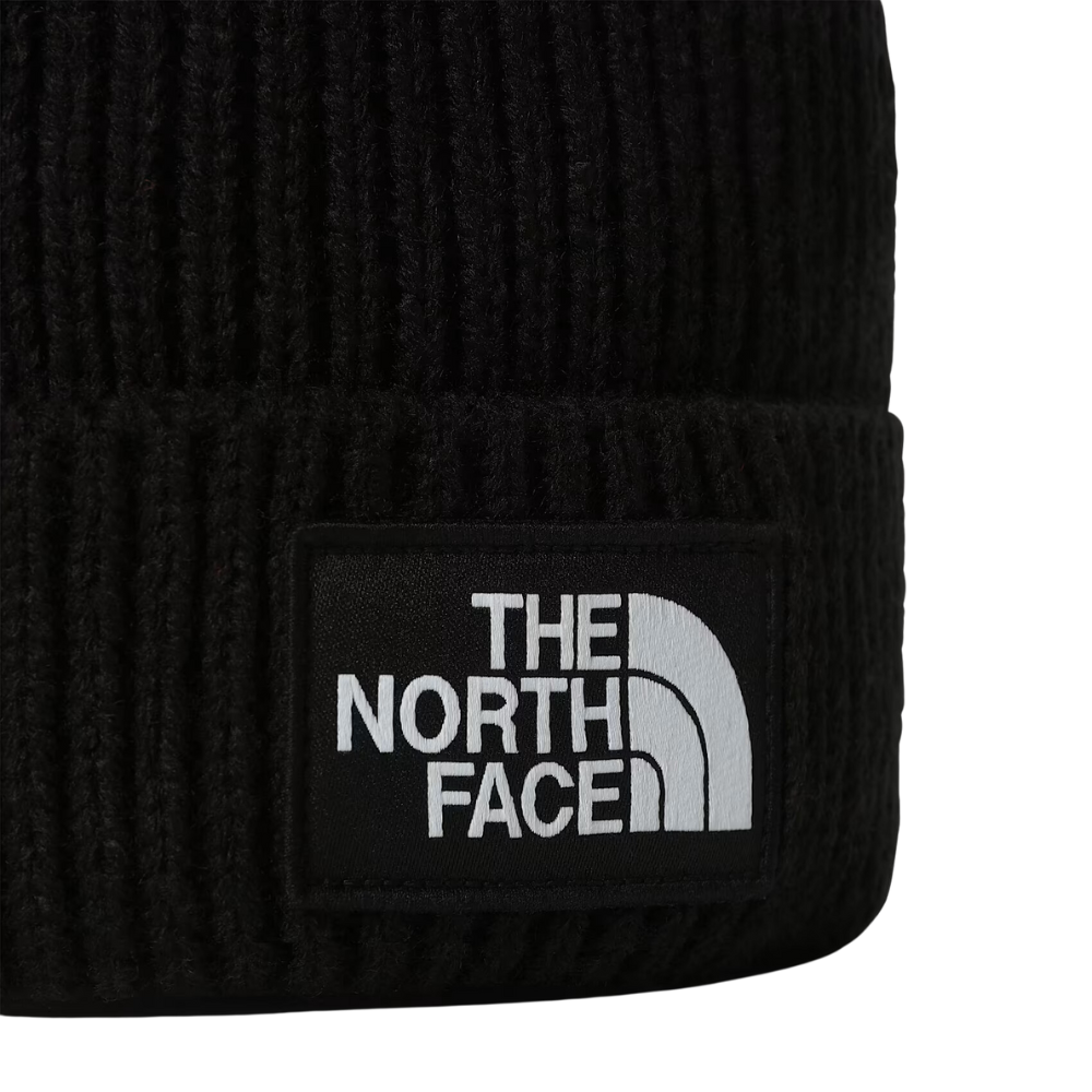 The North Face Logo Box Cuffed Beanie - Black