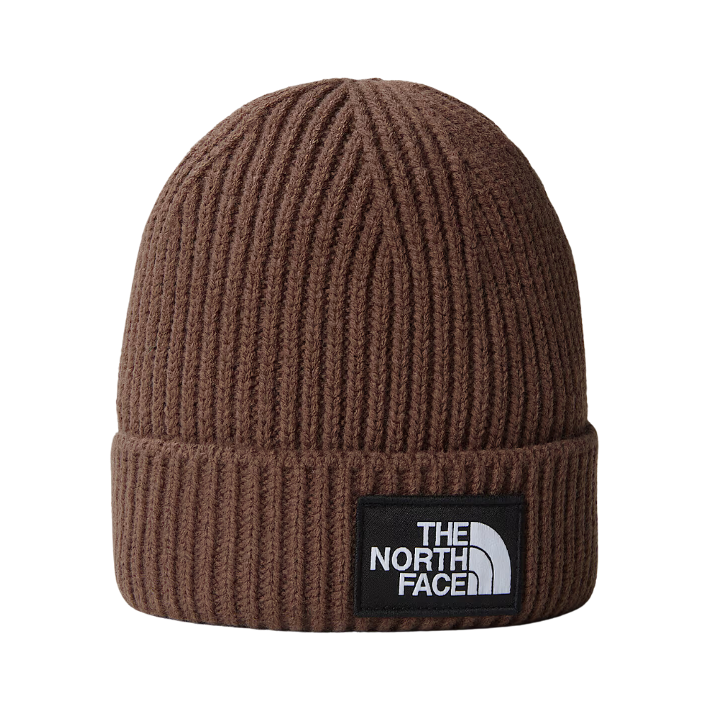 The North Face Logo Box Cuffed Beanie - Smokey Brown