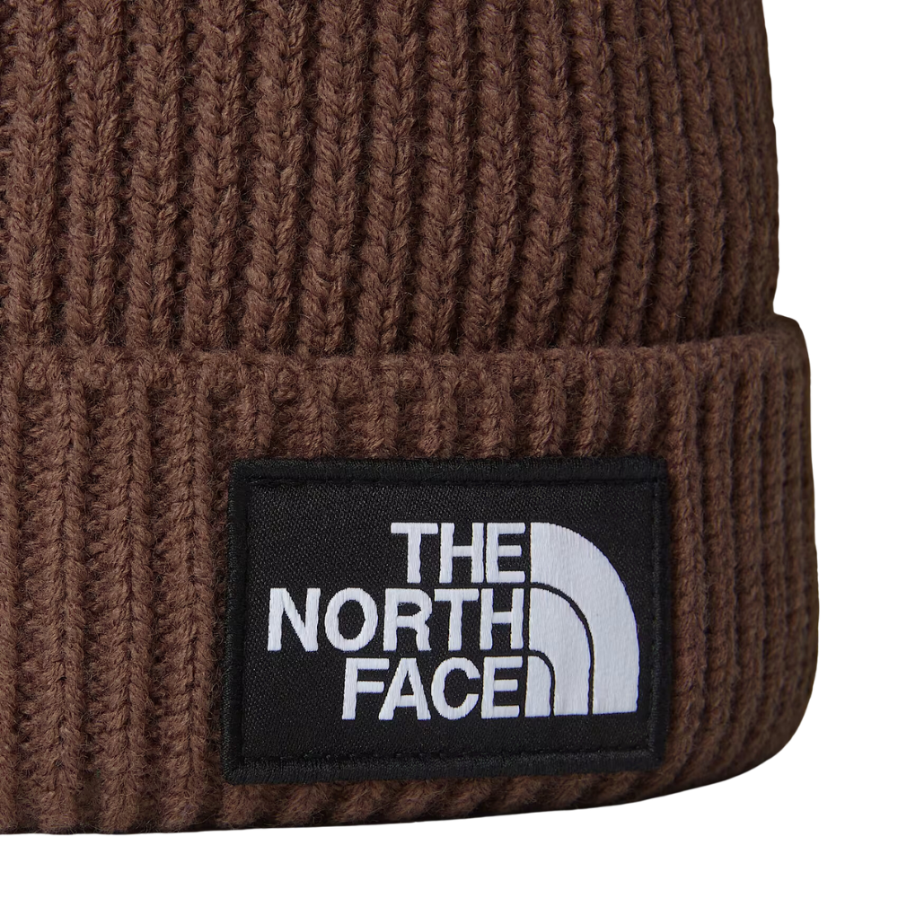 The North Face Logo Box Cuffed Beanie - Smokey Brown