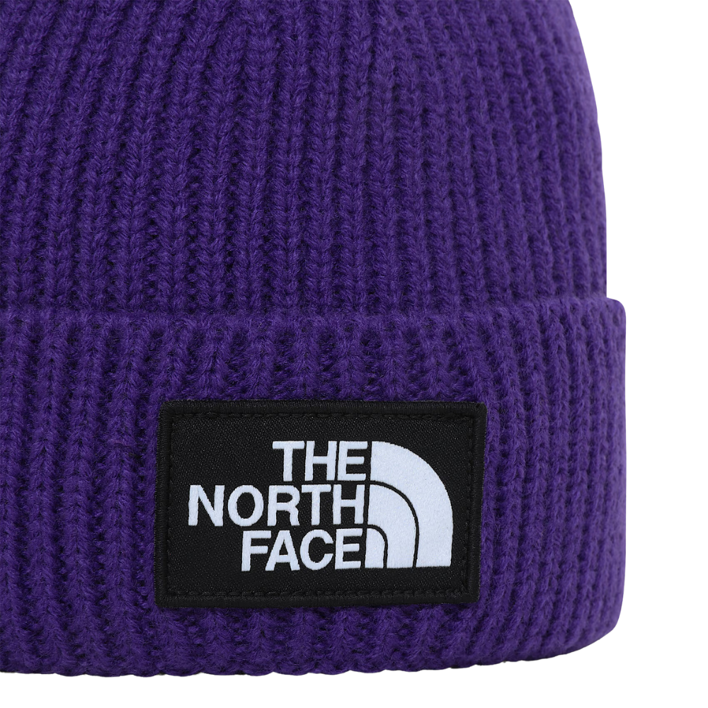 The North Face Logo Box Cuffed Beanie - Peak Purple