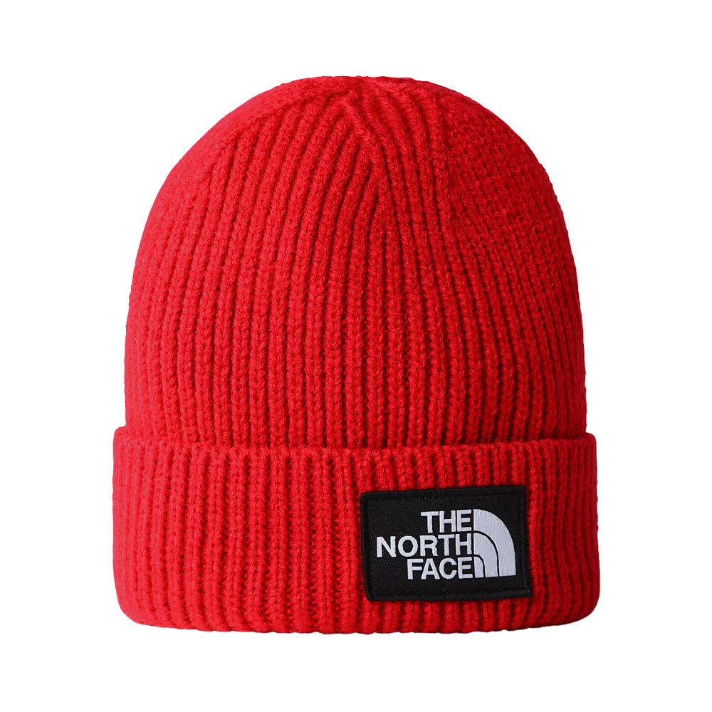 The North Face Logo Box Cuffed Beanie - TNF Red