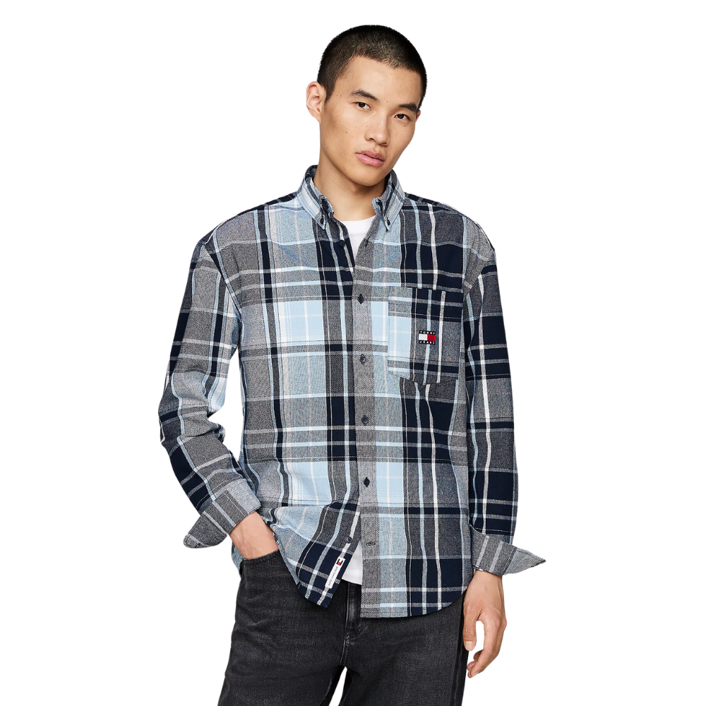 TMJ 2 PLY Brushed Flannel Shirt - Dark Night Navy
