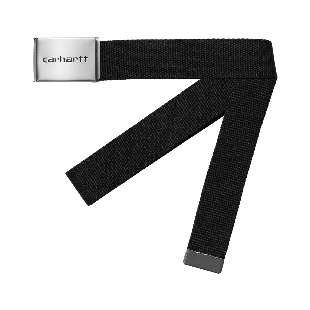 Carhartt Clip Belt Chrome Polyester Canvas - Black