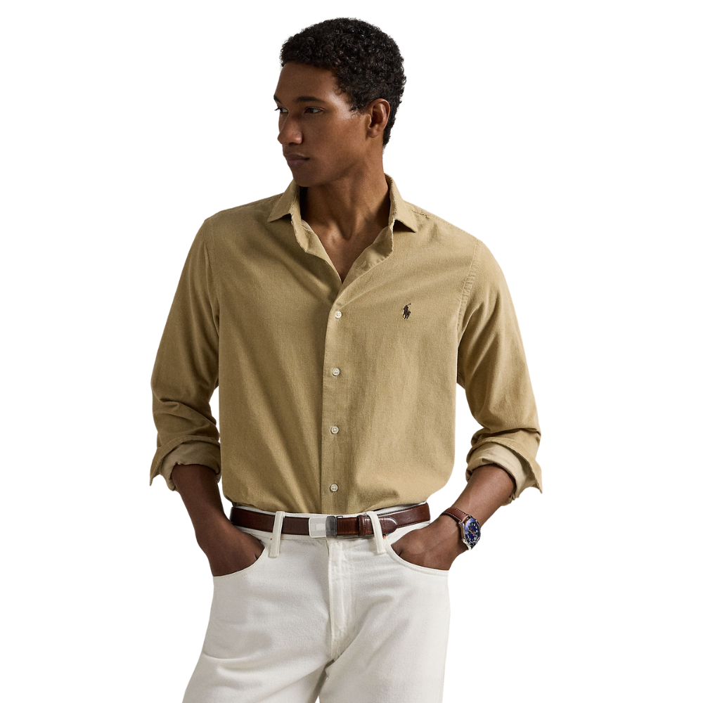 Ralph Lauren Custom Fit Corduroy Shirt - Coastal Beige