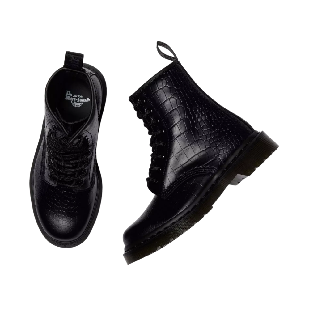 Dr Martens 1460 Croco 8 Eye Boot - Black