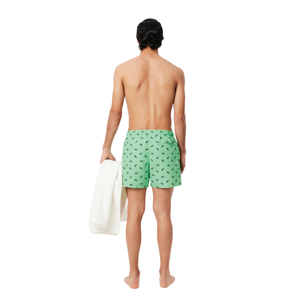 Crocodile Print Swim Trunks - Green