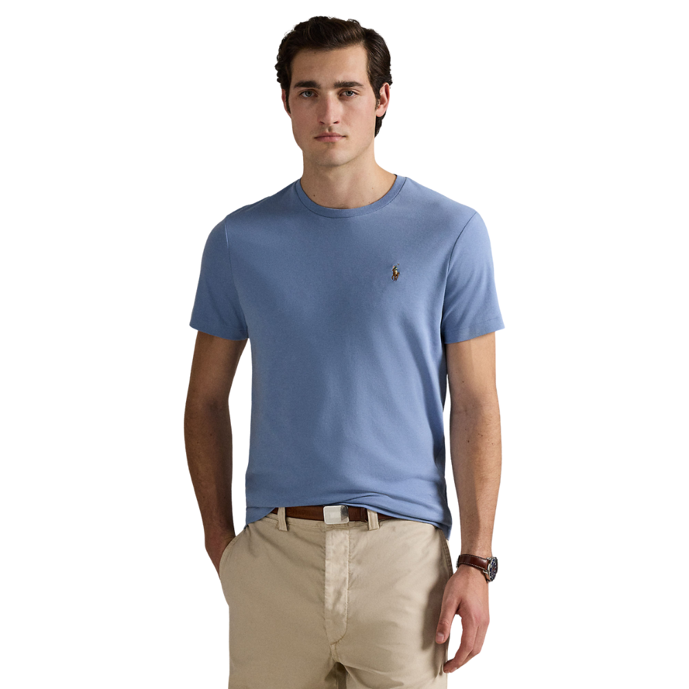 Ralph Lauren Custom Slim Fit Soft Cotton T-Shirt - Channel Blue