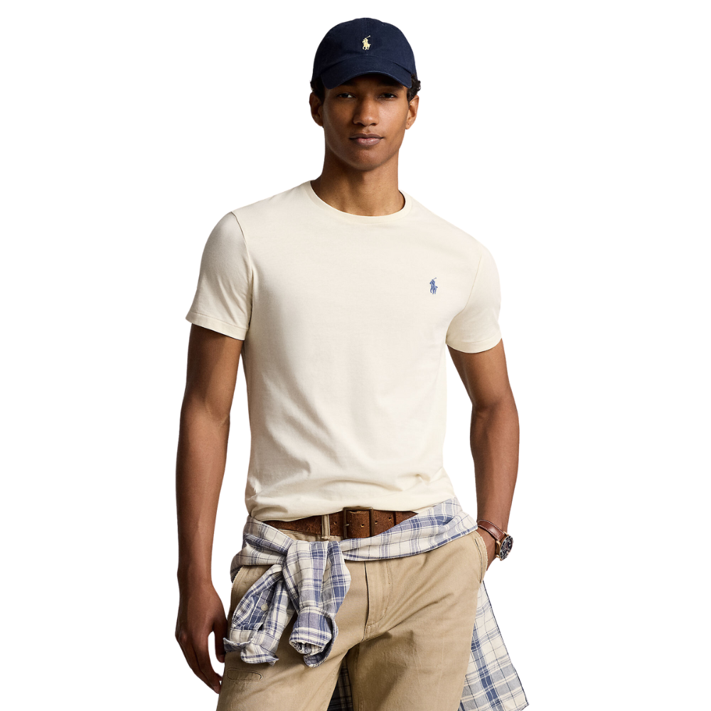 Ralph Lauren Custom Slim Fit Jersey SS Tee - Herbal Milk