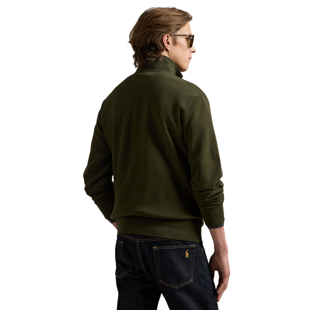 Ralph Lauren Double Knit Track Jacket - Company Olive