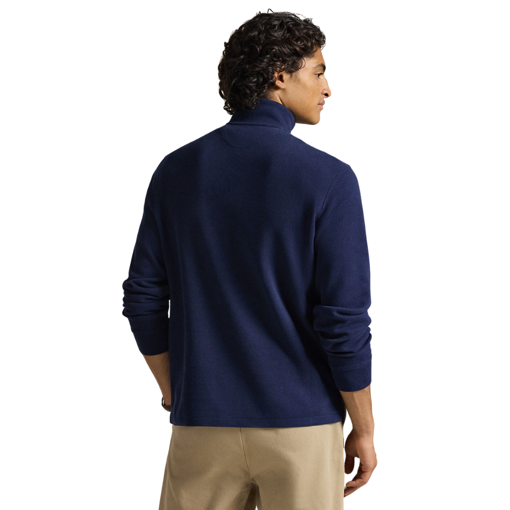 Ralph Lauren Estate Rib Quarter Zip Pullover - Cruise Navy