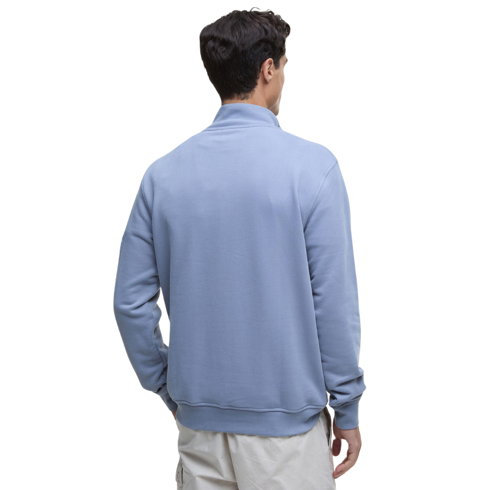 B.Intl Ewan Half Zip Funnel Neck - Washed Blue
