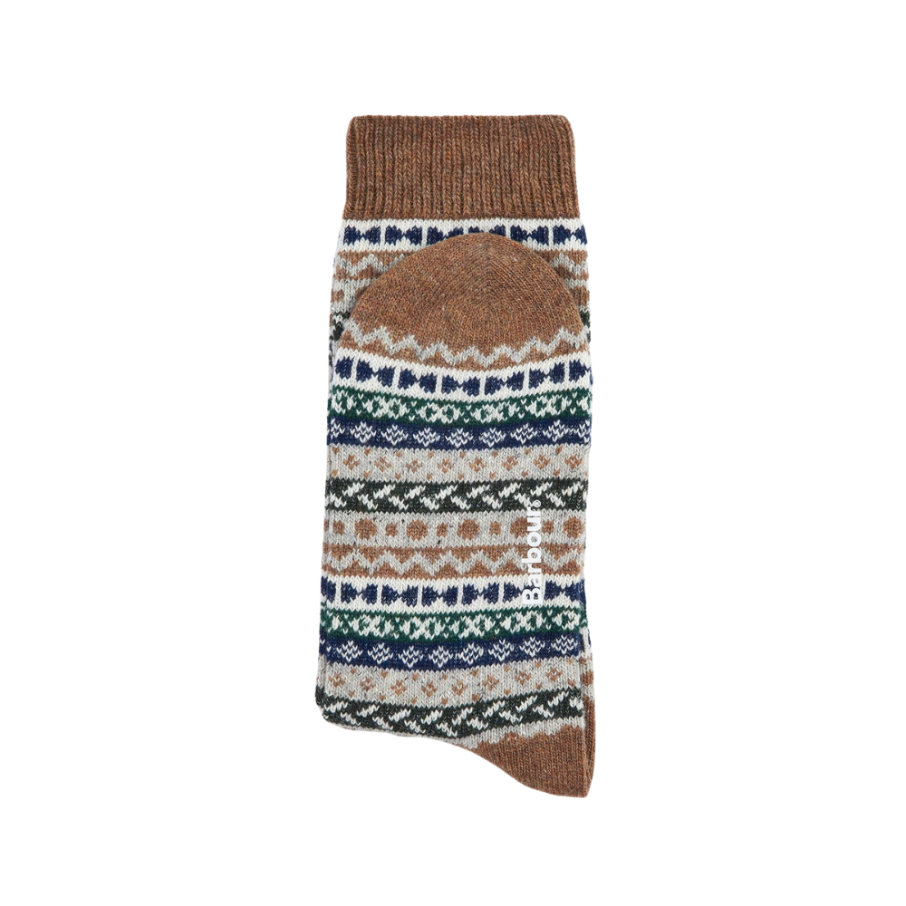 Barbour Fairisle Sock 2 Pack - Green Loch Mix