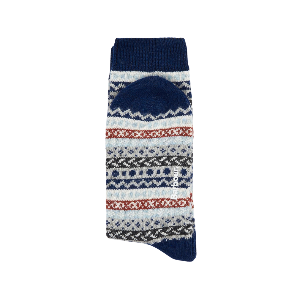 Barbour Fairisle Sock 2 Pack - Blue Granite Mix