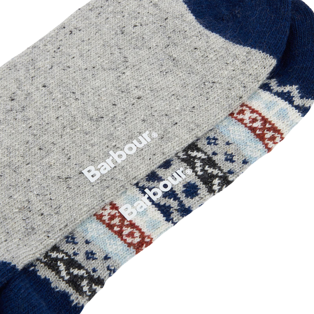 Barbour Fairisle Sock 2 Pack - Blue Granite Mix