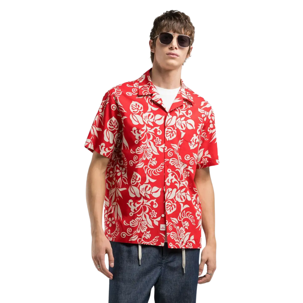 Replay SS Flower Shirt - Red