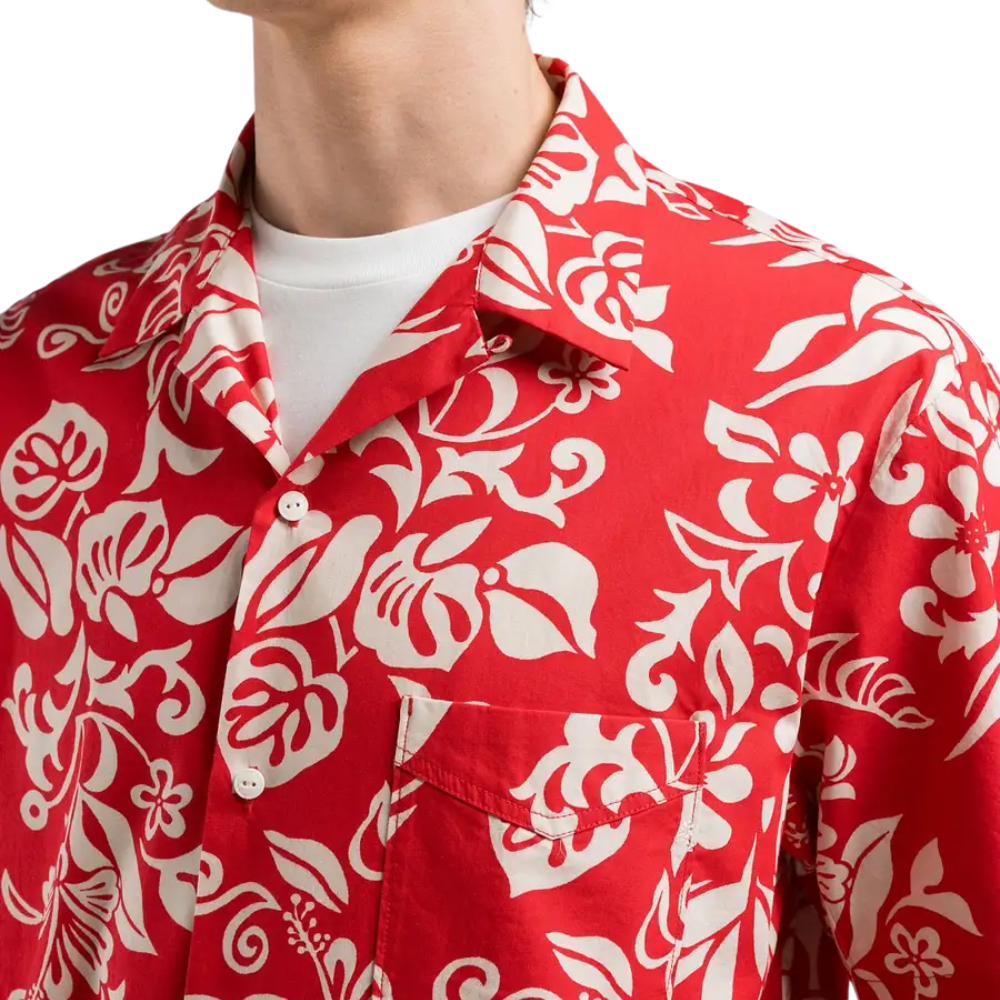 Replay SS Flower Shirt - Red