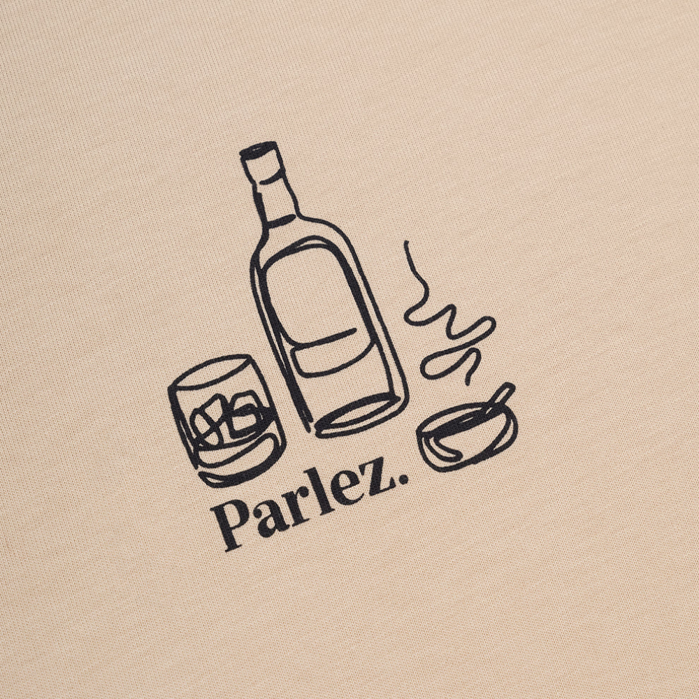 Parlez Fumo Oversized T-Shirt - Greige