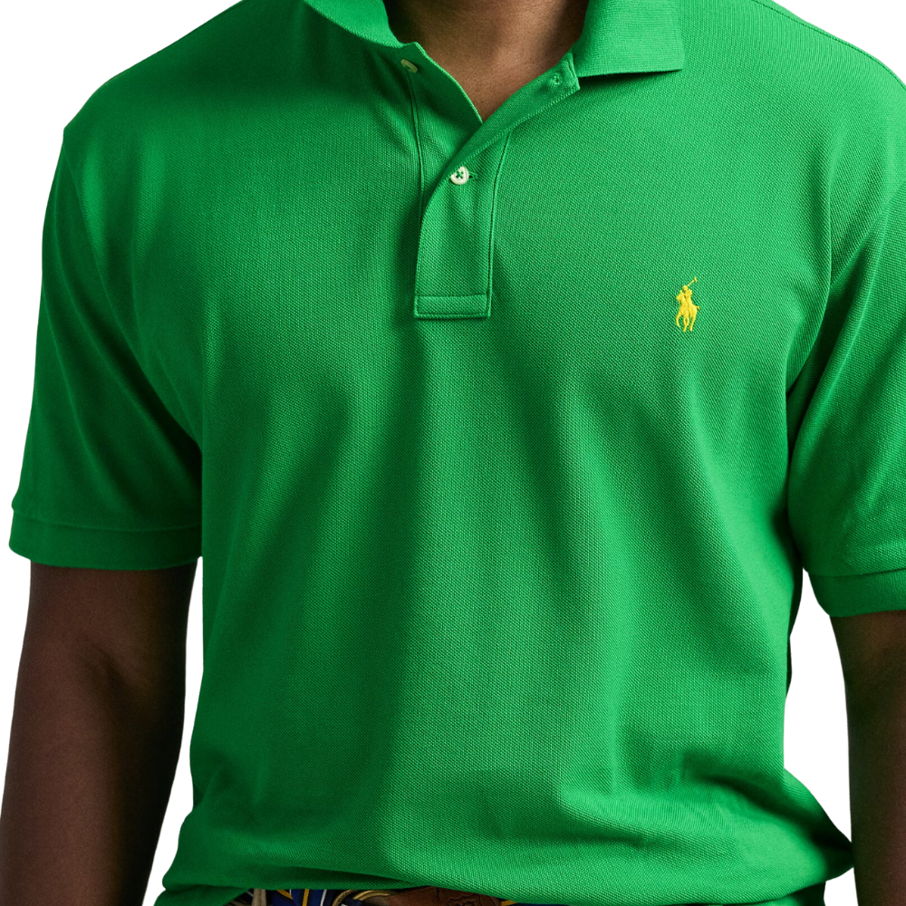 Ralph Lauren Custom Slim Mesh SS Polo - Golf Green