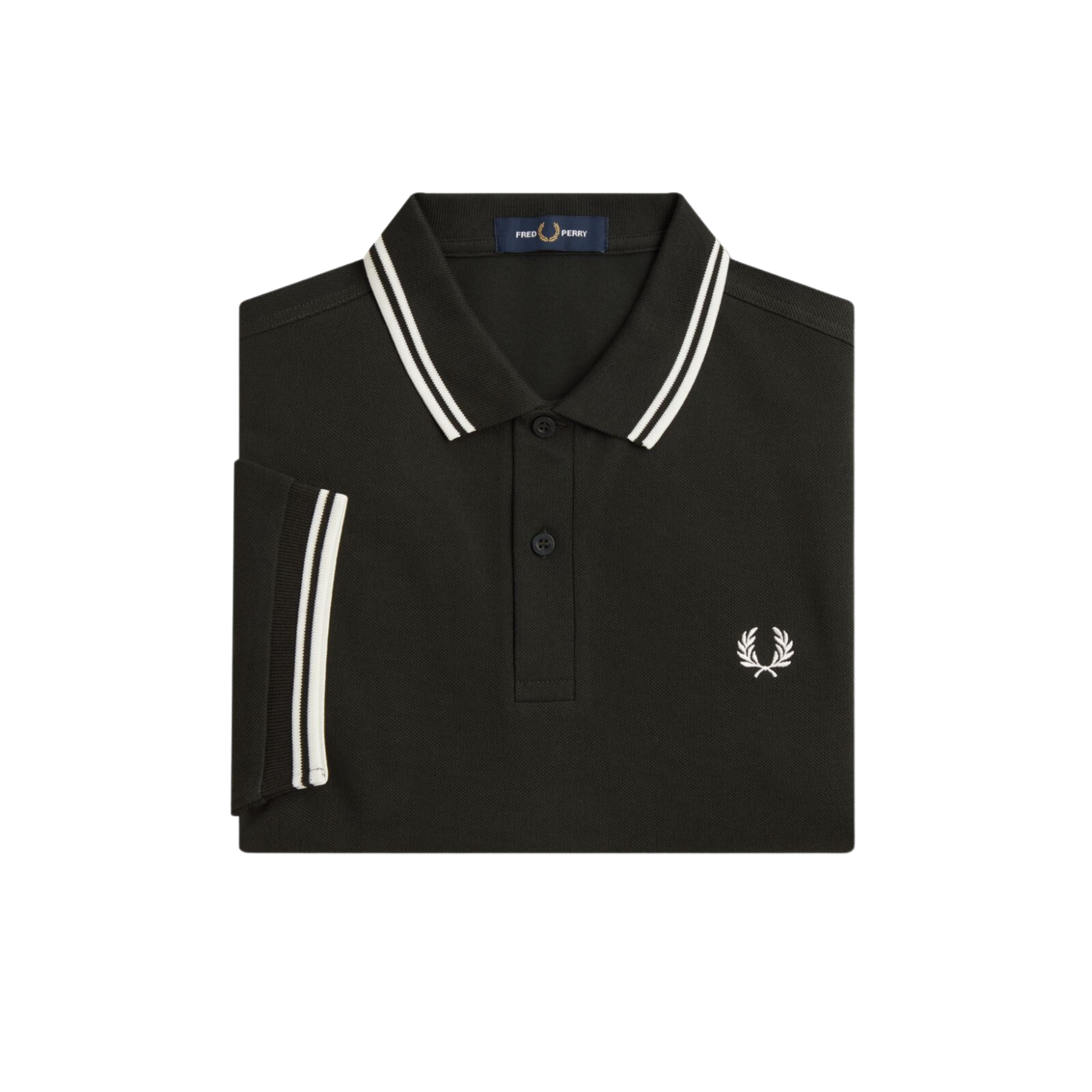 Fred Perry M3600 Twin Tipped Polo - Night Green/White